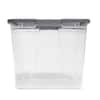 HOMZ 64 Qt. Latching Clear Storage Container with Gray Handles (2 Pack)  3441CLGREC.02 - The Home Depot