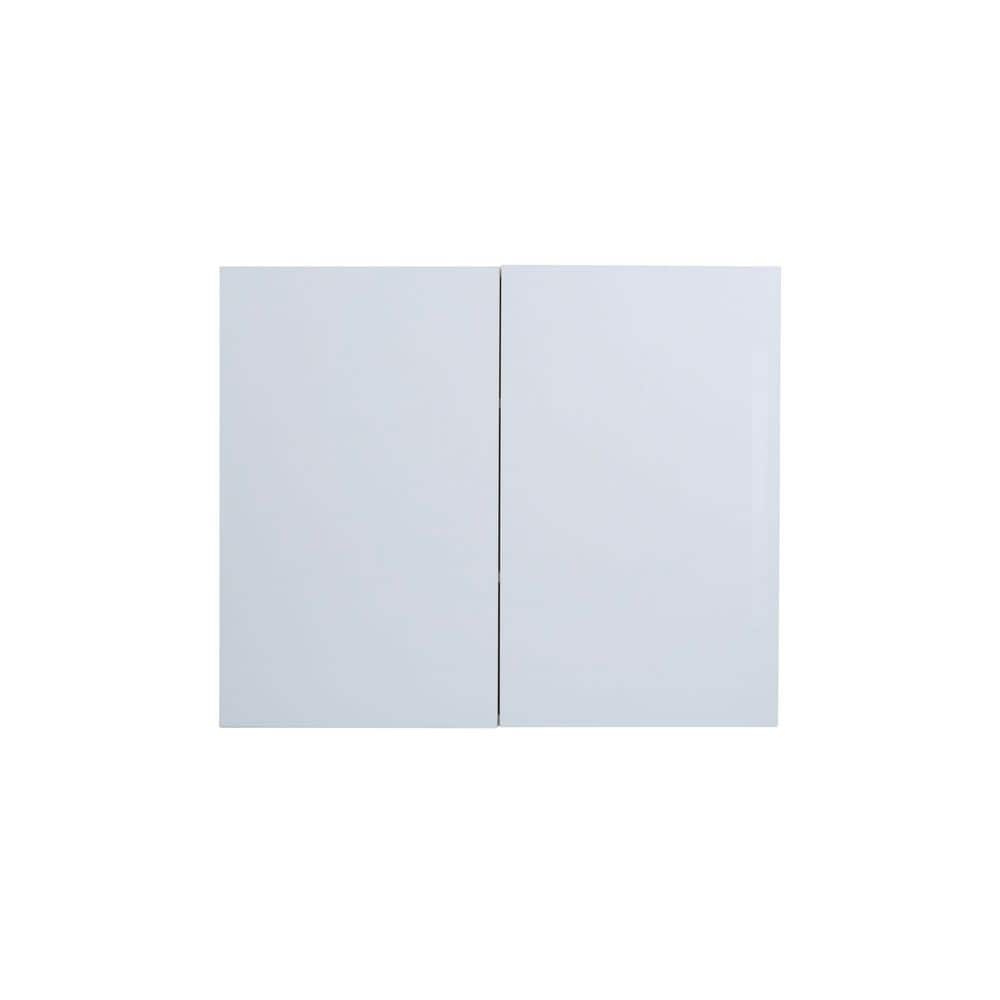 White Gloss 36" Frameless Wall Kitchen Cabinet with Soft Close Doors
