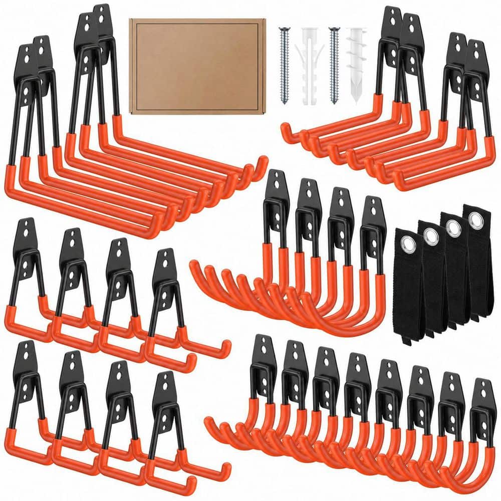 32-Pack Heavy Duty Alloy Steel Garage Hooks with Non-Slip PVC, Rust Resistant, Multi-Size for Storage, Wall Mount price history on PriceWatchPro