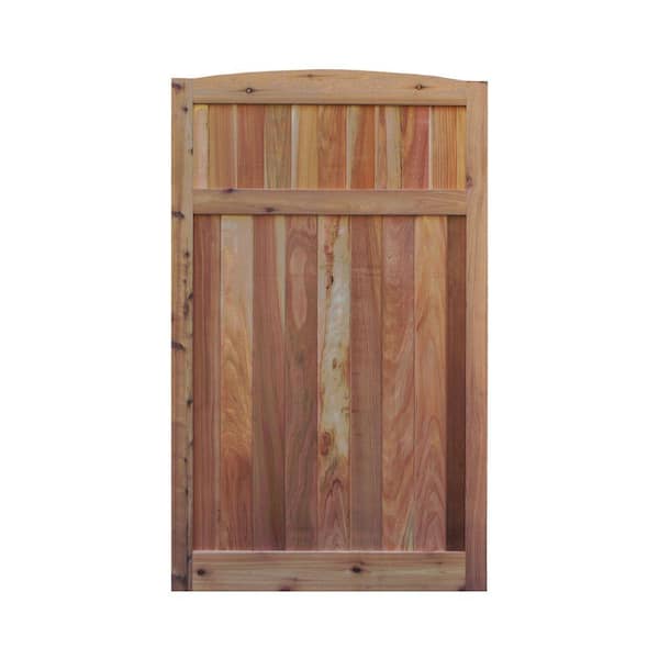 Signature Development 3.5 ft. H W x 6 ft. H H Western Red Cedar Arch Top Solid Lattice Fence Gate
