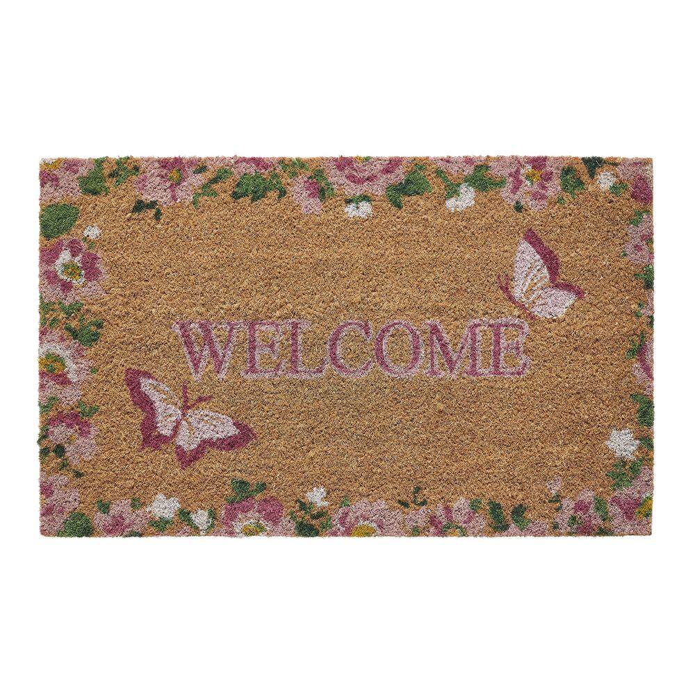 Chedwell Butterfly Antique Pink 17.5 in. x 30 in. Coir Non-Slip Outdoor Door Mat price history on PriceWatchPro
