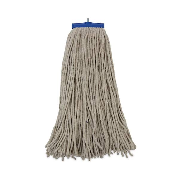 Boardwalk Cotton Fiber Lie-Flat Flat Mop Mop Head, 24 oz.., White, (12-Carton)