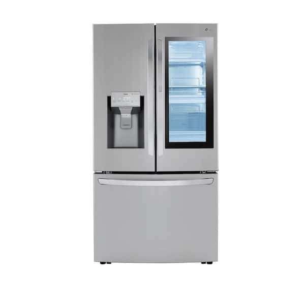 LG 23 cu. ft. French Door Smart Refrigerator w/ InstaView, Dual and Craft Ice in PrintProof Stainless Steel, Counter Depth
