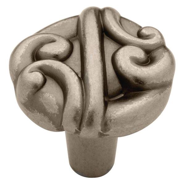 Liberty Calligraphy 1-1/4 in. (32mm) Antique Iron Round Cabinet Knob