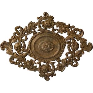 22-1/2 in. W x 30-3/8 in. H x 1-1/2 in. Katheryn Urethane Ceiling Medallion, Rubbed Bronze
