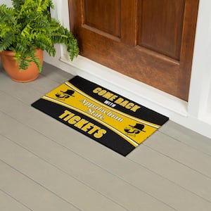 Appalachian State University 28 in. x 16 in. PVC "Come Back With Tickets" Trapper Door Mat