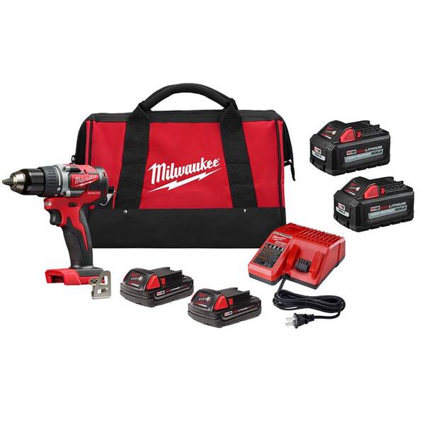 Milwaukee M18 18-Volt Lithium-Ion Brushless Cordless 1/2 Inch Compact  Drill/Driver (Tool-Only) 2801-20