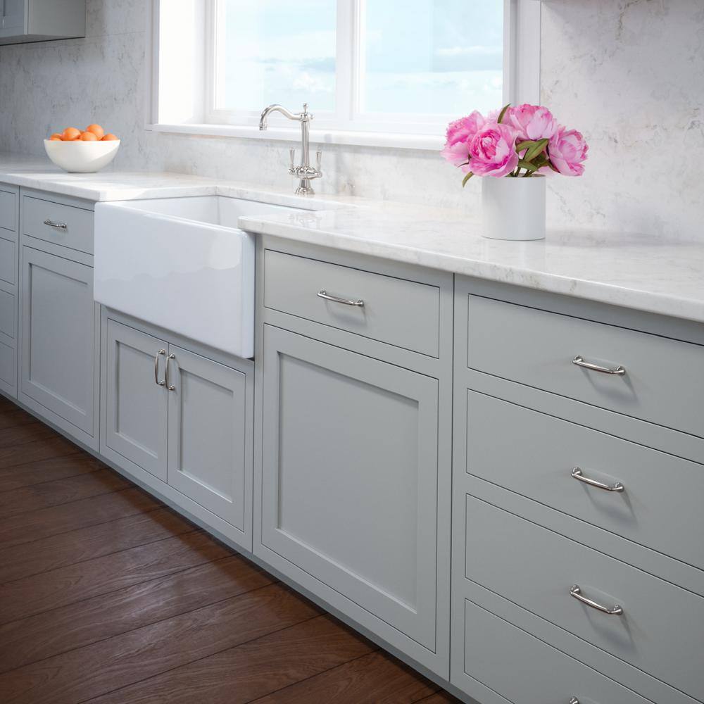 Brushed Nickel 7.8" Modern Traditional Bar Pull