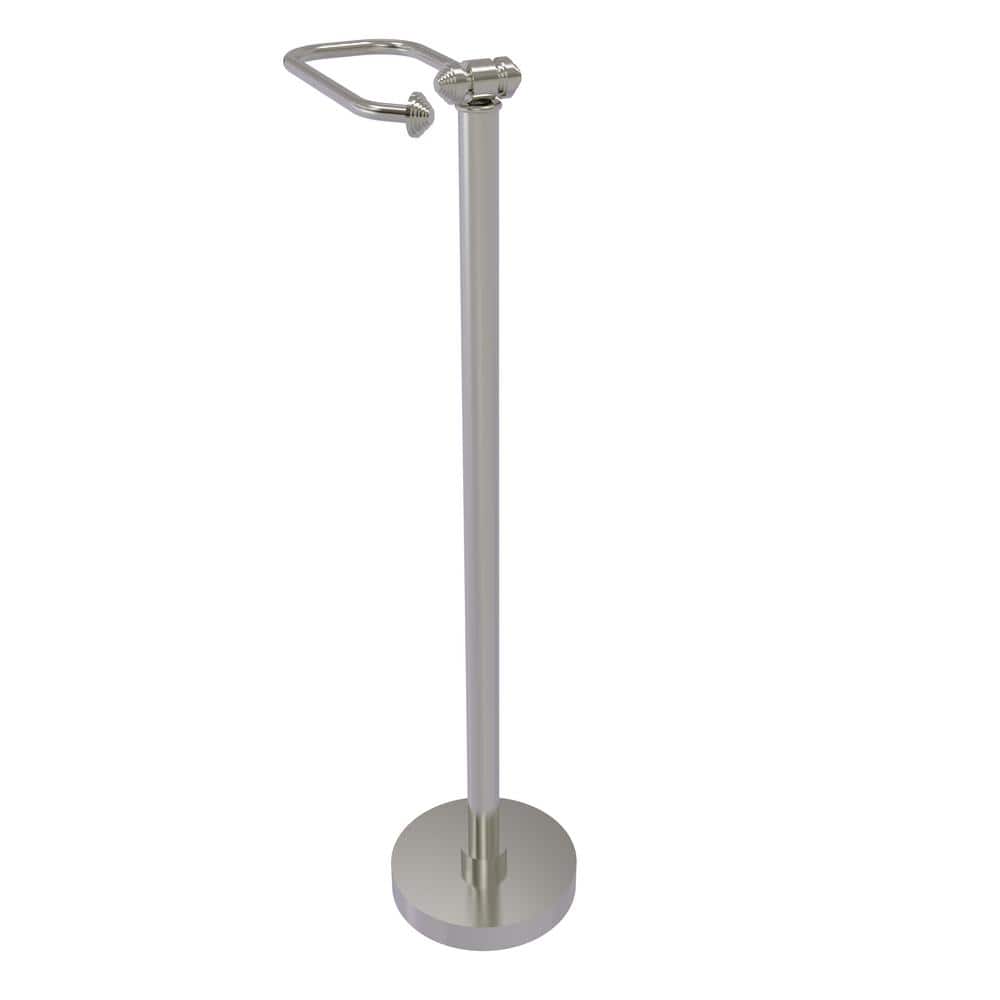 Satin Nickel Freestanding Brass Toilet Paper Holder