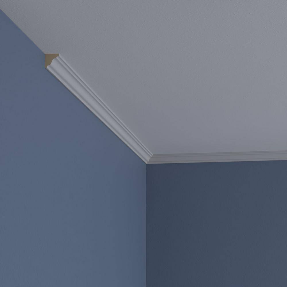 Hillsborough Traditional Smooth Polyurethane Crown Moulding, 94.5" Length