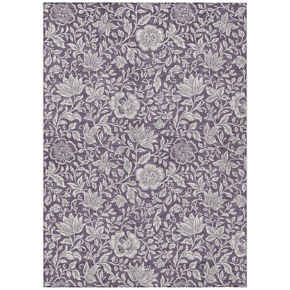 Chantille Machine Washable Indoor/Outdoor Abstract ACN2572 Plum 3 ft. x 5 ft. Area Rug price history on PriceWatchPro