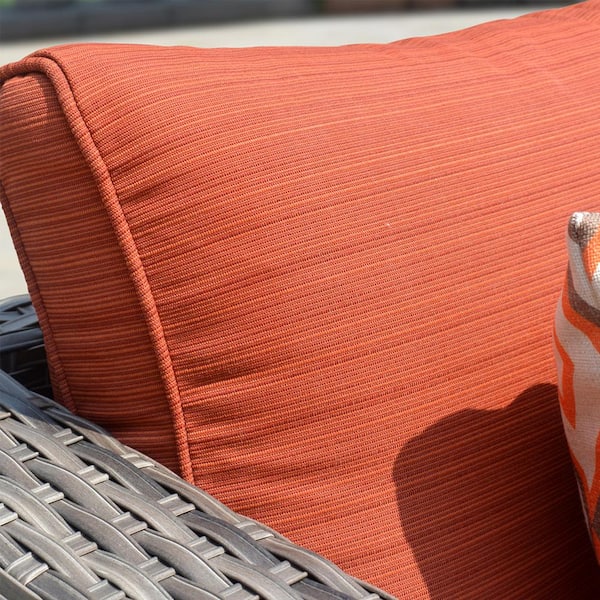 Big orange outlet cushions