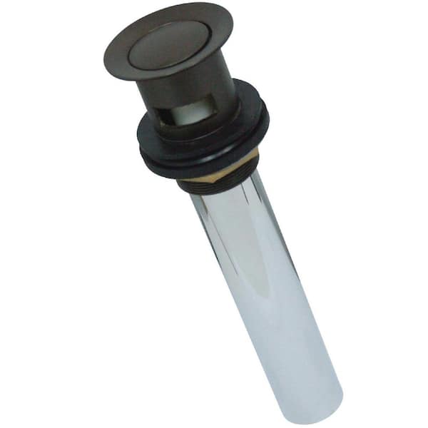 Kingston Brass Trimscape 22-Gauge Push Pop-Up Bathroom Sink Drain, Oil Rubbed Bronze with Overflow
