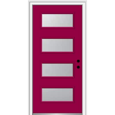 Pink Hibiscus - Steel Doors - Front Doors - The Home Depot