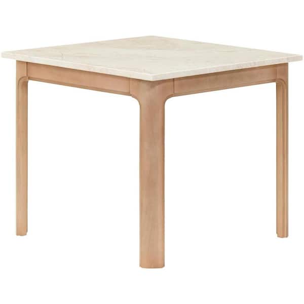 Livabliss Galey Alix xLivabliss Blair Traditional End Table, 19 in. H x 22 in. W x 22 in. D, Beige