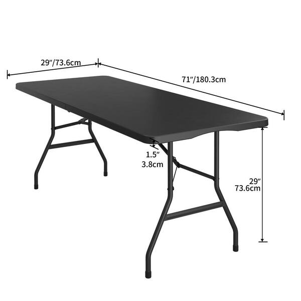 Flash Furniture 29-in x 71-in Outdoor Rectangle Plastic Brown Folding Table Flash Furniture 29-in x 71-in Outdoor Rectangle Plastic Brown Folding Table