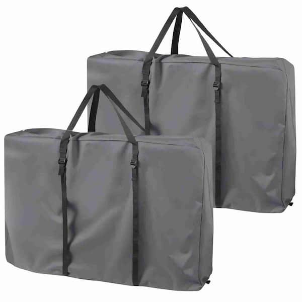Angel Sar 42 in. L x 9 in. W x 28 in. H Gray Chair Storage Bag for Folding Longue Chair (2-Pack)