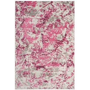 Skyler Pink/Ivory Doormat 3 ft. x 5 ft. Abstract Area Rug