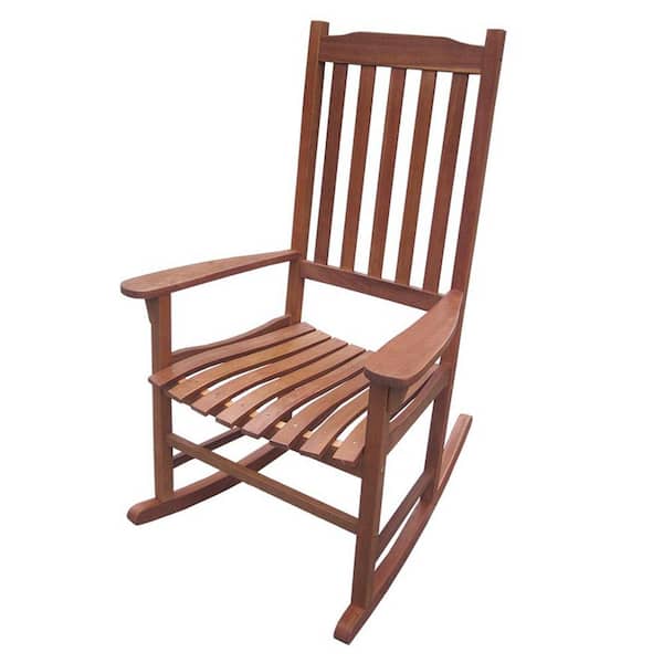 northbeam Wood Natural Stained Outdoor Rocking Chair