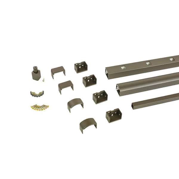 WESTBURY Tuscany 7 ft. x 36 in. Bronze Aluminum Rail Kit Level C10 with Mounts 170004TBZ