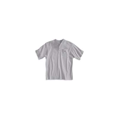 Men's Regular Medium Heather Gray Cotton/Polyester Short-Sleeve T-Shirt