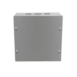 N1 WEIGMANN 8 in. W x 8 in. H x 4 in. D Carbon Steel Gray Screw-Cover Wall Mount Box, 1-Pack