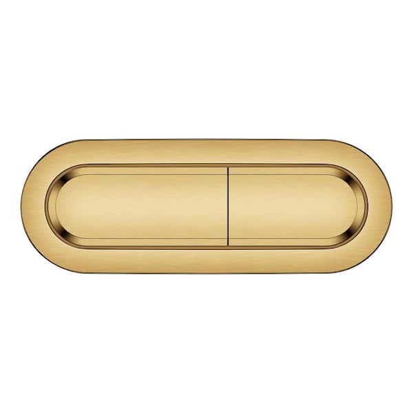 Essence Dual Flush Actuator in Brushed Cool Sunrise