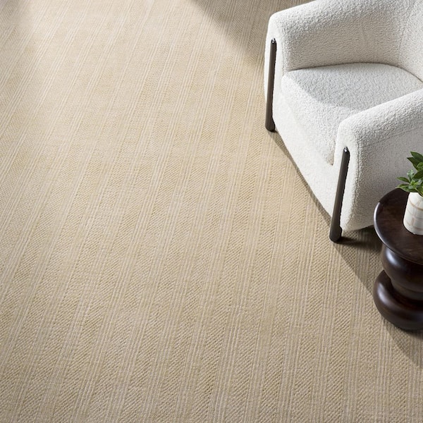 Mirage 9 ft. x 12 ft. Ivory Ribbed MIR686A Area Rug