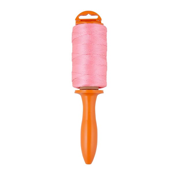 Everbilt 1/16 in. x 500 ft. Poly Pink Mason Twine with Reel