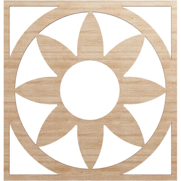 0.375 in. x 7 in. x 20 in. Wood Medallion Moulding