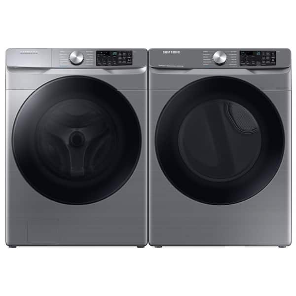 Samsung 7.5 Cu. Ft. Stackable Smart Electric Dryer with Steam and Sensor Dry  Black Stainless Steel DVE45R6300V/A3 - Best Buy