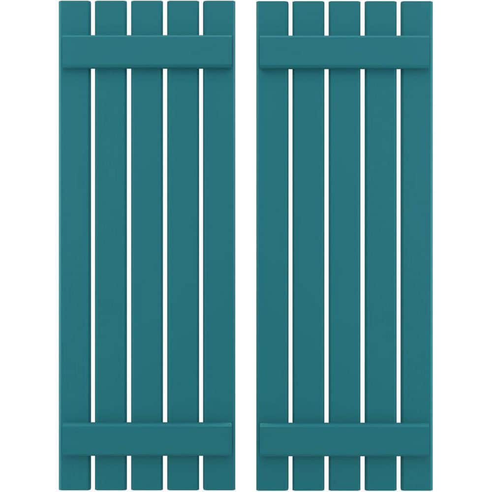 19-1/2 in. W x 66 in. H Americraft 5-Board Exterior Real Wood Spaced Board and Batten Shutters in Antigua price history on PriceWatchPro