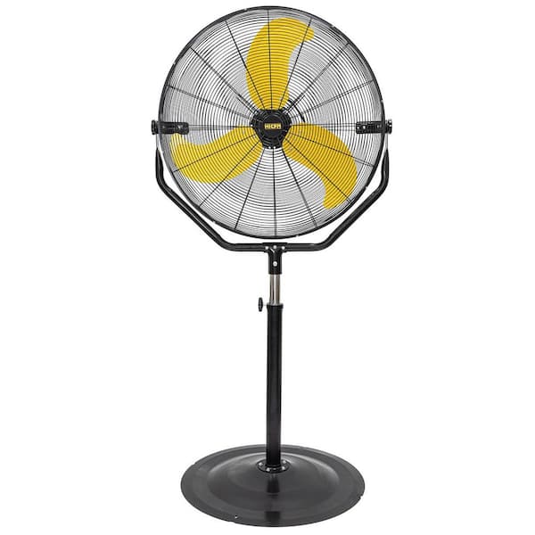 7600 CFM 30 in. High Velocity Tilted Pedestal Fan in yellow