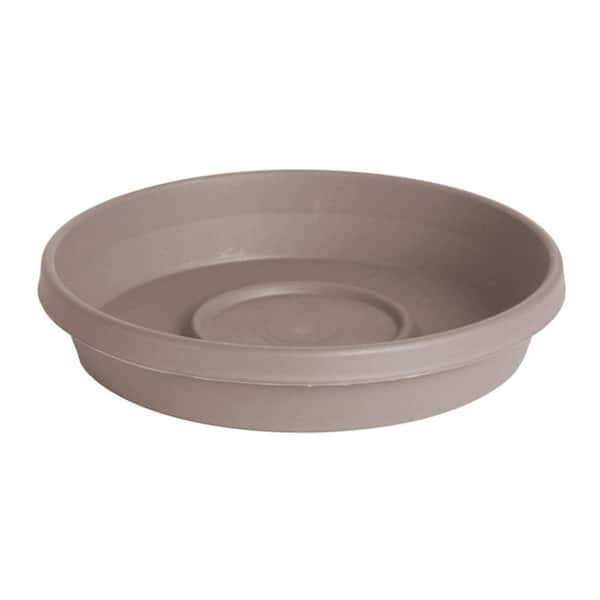 Bloem Terra 13 in. Pebble Stone Plastic Plant Saucer Tray