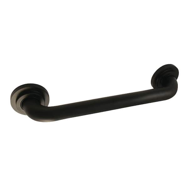 Kingston Brass Manhattan 12 in. x 1-1/4 in. Grab Bar in Matte Black ...