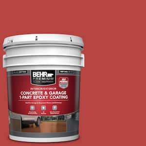 5 gal. #OSHA-5 OSHA SAFETY RED Self-Priming 1-Part Epoxy Satin Interior/Exterior Concrete and Garage Floor Paint