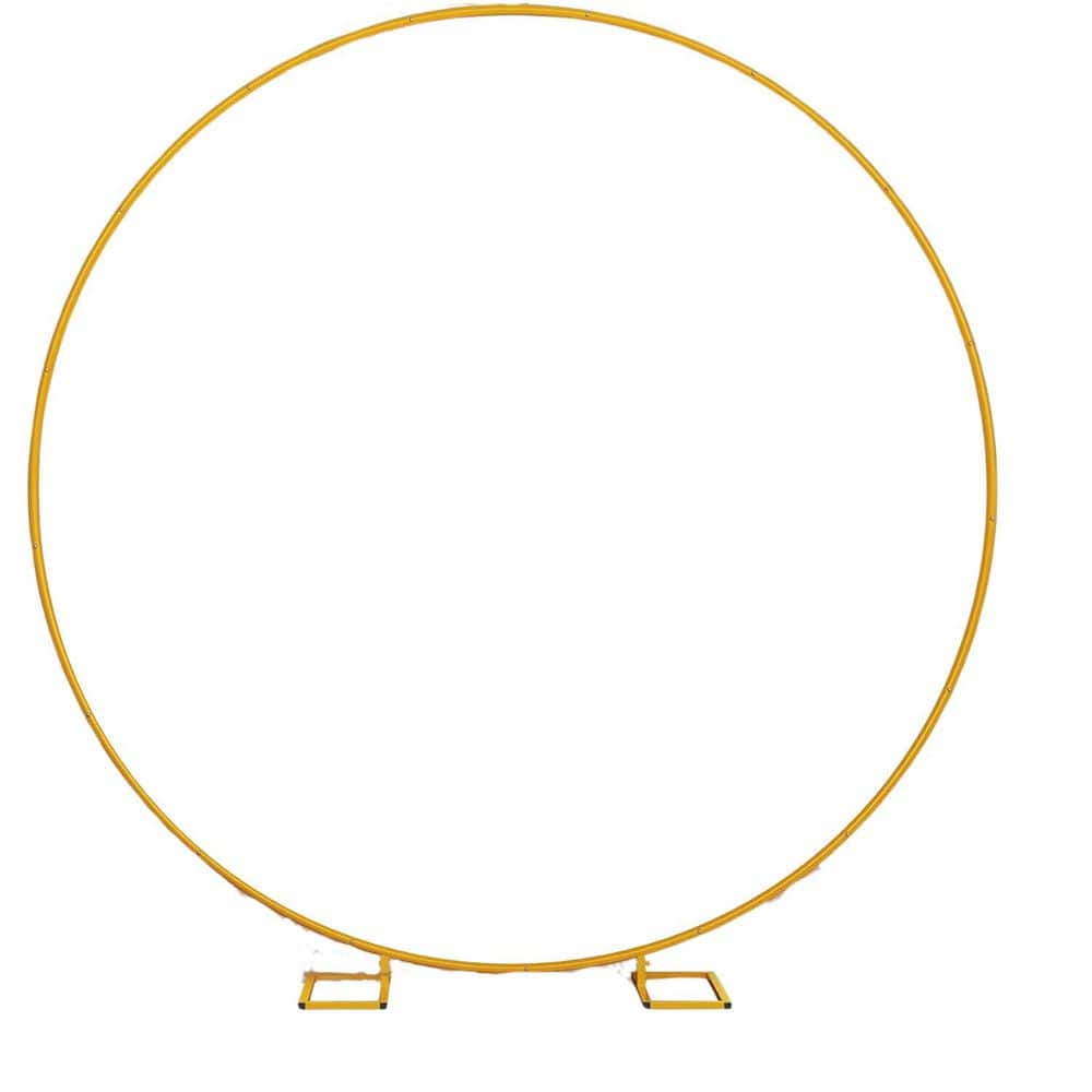 6.6 ft. Round Metal Arbor Backdrop Stand with White Spandex Cover, Gold Balloon Arch Frame for Wedding Birthday Party price history on PriceWatchPro