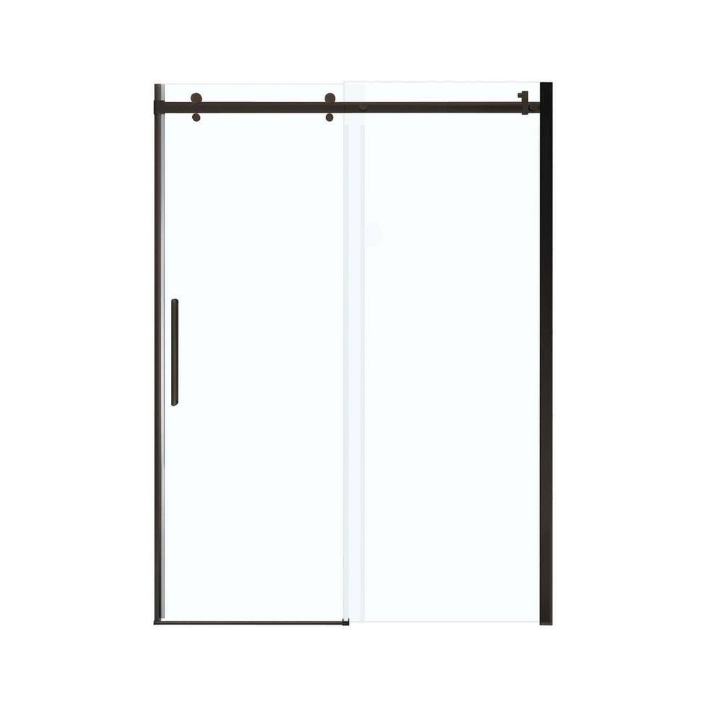 Halo 59" Dark Bronze Semi-Frameless Sliding Shower Door