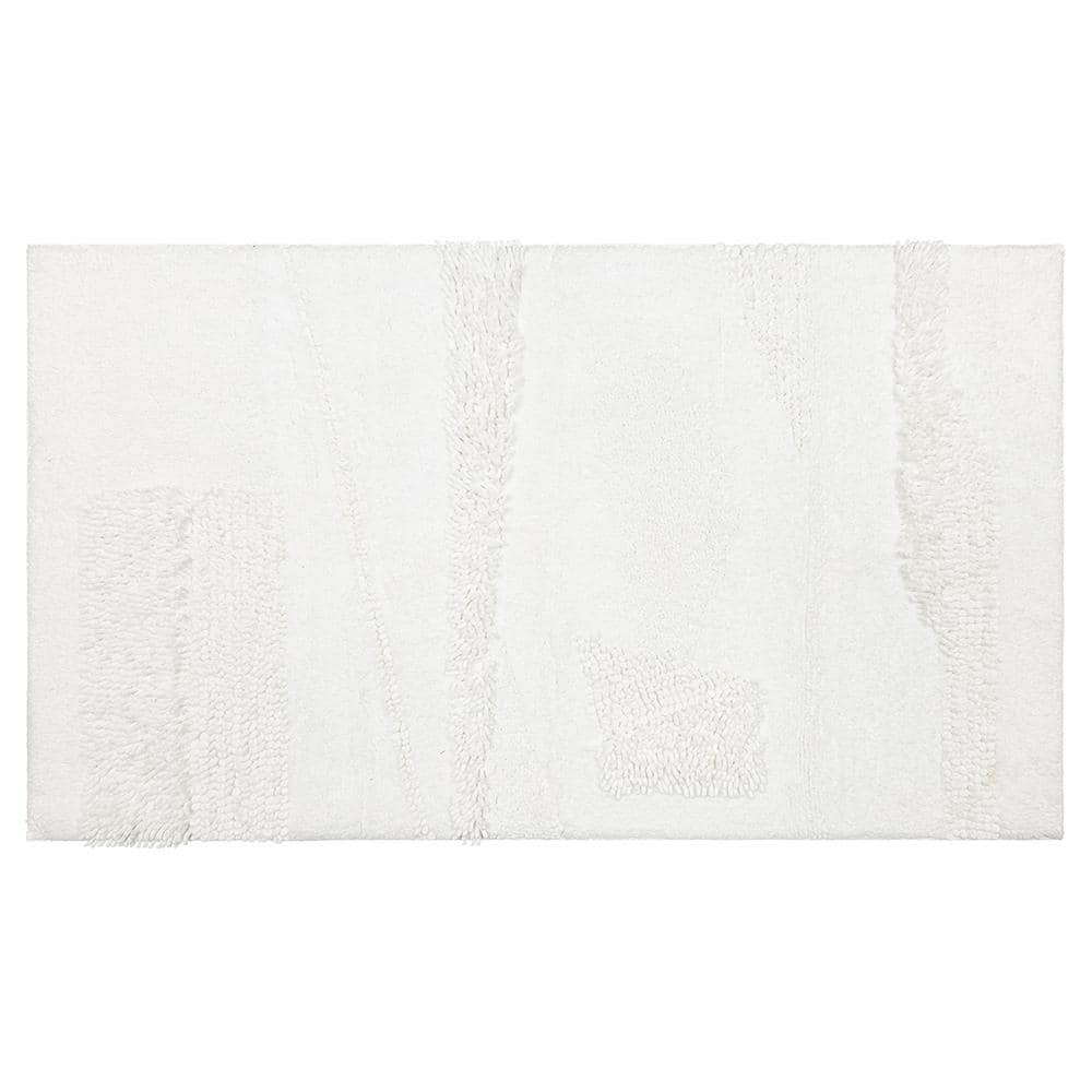 Mohawk Home Composition Arctic White 21 in. x 34 in. Cotton Bath Mat ...