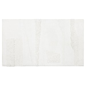 Composition Arctic White 24 in. x 60 in. Cotton Bath Mat