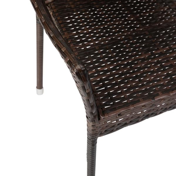 Mainstays danella outdoor patio deals wicker dining chairs