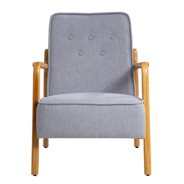 Boyel Living Modern Upholstered Accent Chair-Grey