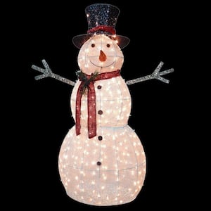 60 in. Snowman Decoration with Clear Lights