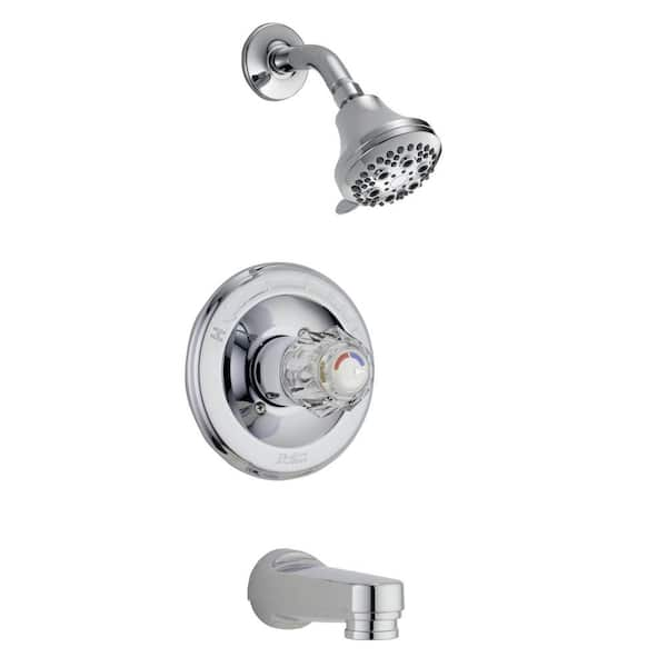 Delta Classic 1-Handle Wall Mount Tub and Shower Faucet Trim Kit in Chrome (Valve Not Included)