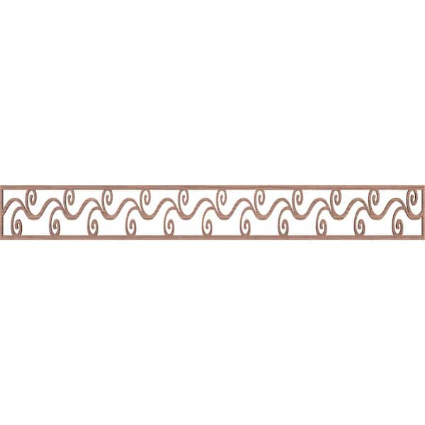 Ekena Millwork Tilden Fretwork 0.25 in. D x 46.5 in. W x 6 in. L Walnut Wood Panel Moulding