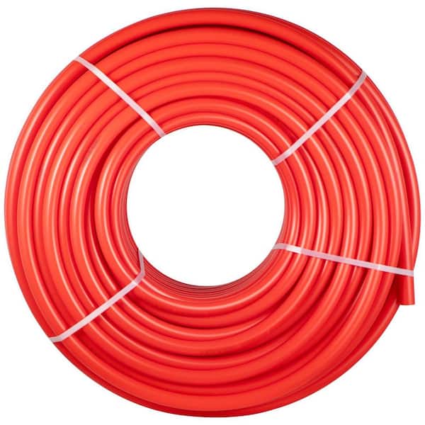Red PEX-B Pipe 1 Inch x 500 FT, Non Oxygen Barrier Flexible PEX Water Line for Plumbing Radiant Heating RV