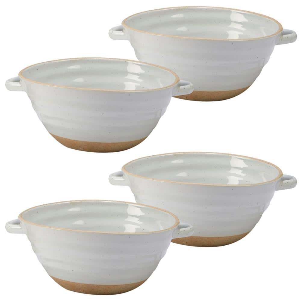 Certified International 18 oz. Soup Crocks with Handle, Set of 4 Cookware,  Bakeware, Cooking Accessories, White