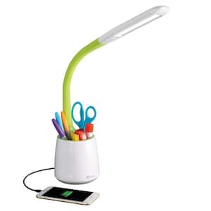12.5 in. White LED Organize Desk Lamp