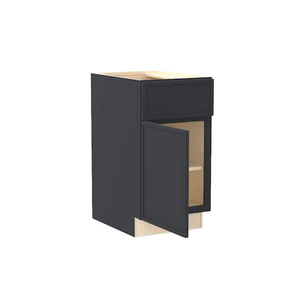 Franklin 18 in. W x 21 in. D x 34.5 in. H Assembled Plywood Base Bath Cabinet in Valiant Onyx with Soft Close LH