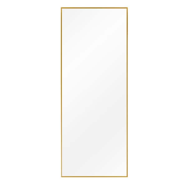 Dovelina 71 in. x 28 in. Oversized Modern Rectangle Metal Gold Framed Bathroom Vanity Mirror